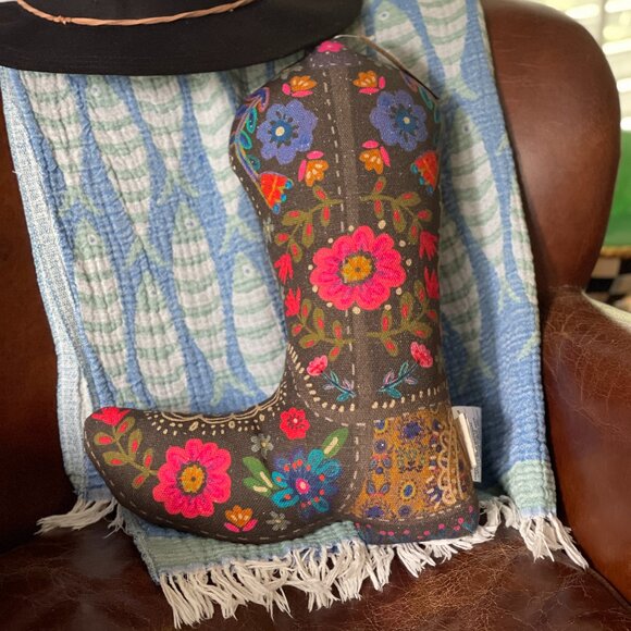 Boho Boot-Shaped Pillow-NEW - Picture 1 of 14